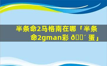 半条命2马格南在哪「半条命2gman彩 🐴 蛋」